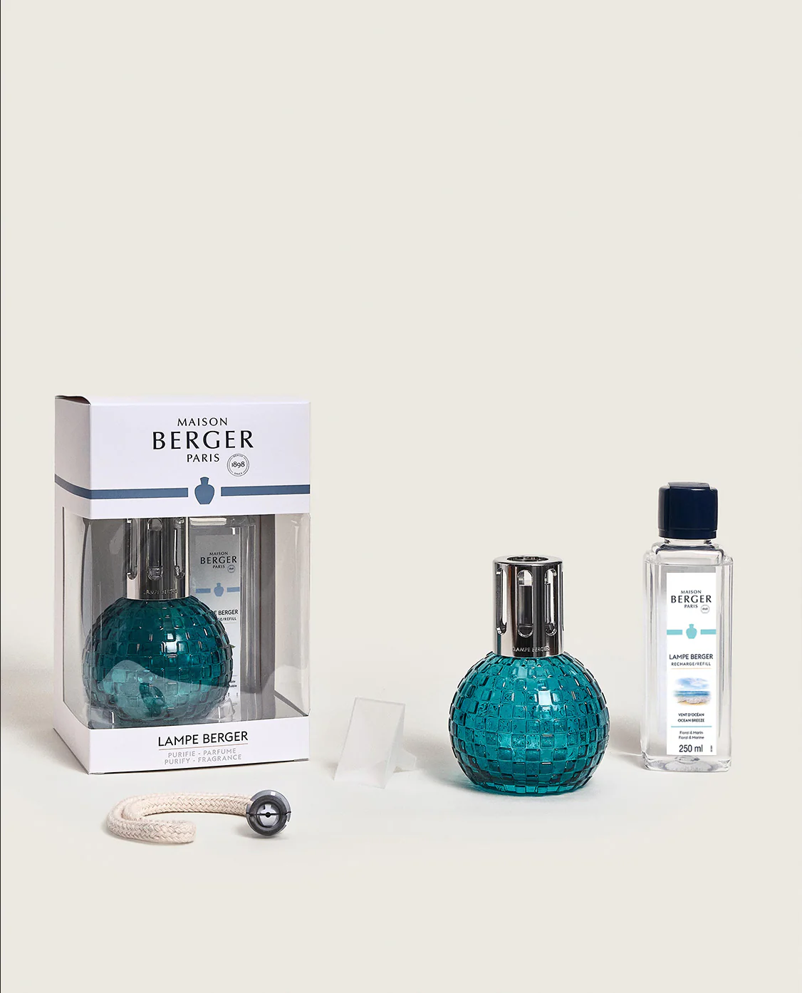 Disco Teal Fragrance Lamp Gift Set with Ocean Breeze - Image 3