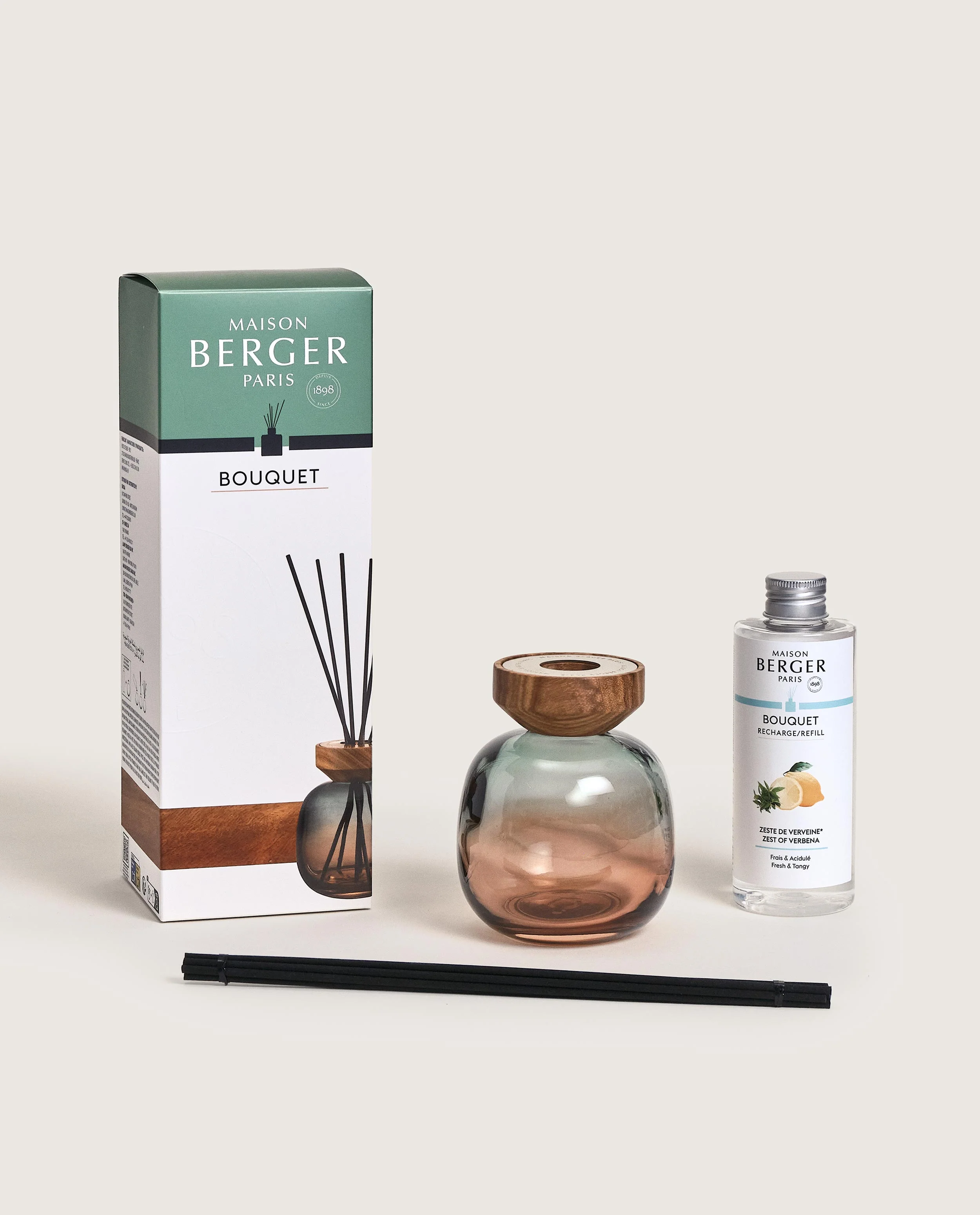 Wood Green/Plum Reed Diffuser with Zest of Verbena - Image 5